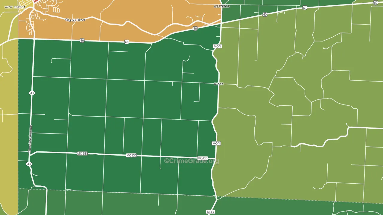 Dessa, MO Map of Theft Rates