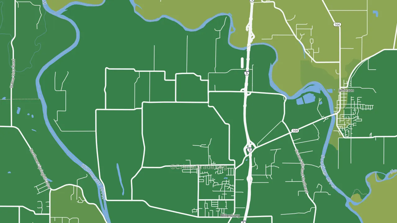 Dever, OR Map of Theft Rates