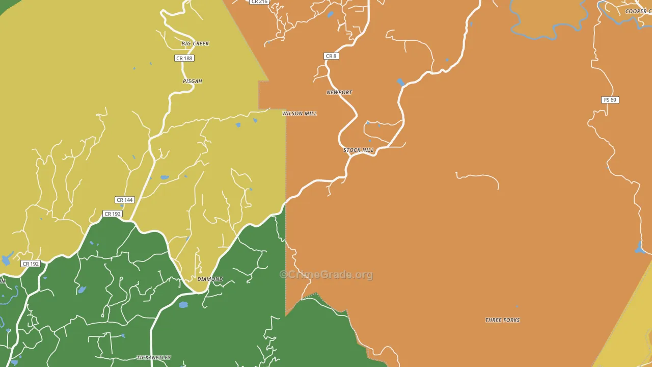 Dial, GA Map of Theft Rates