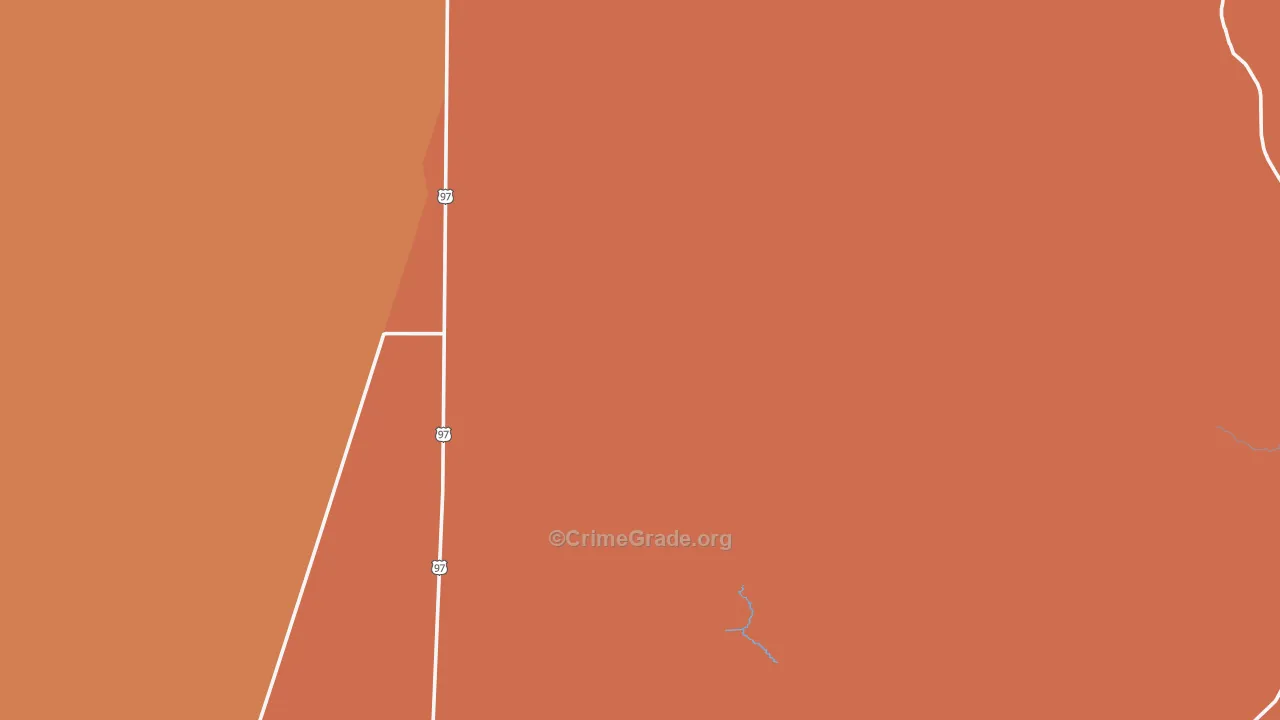 Diamond Lake Junction, OR Map of Theft Rates