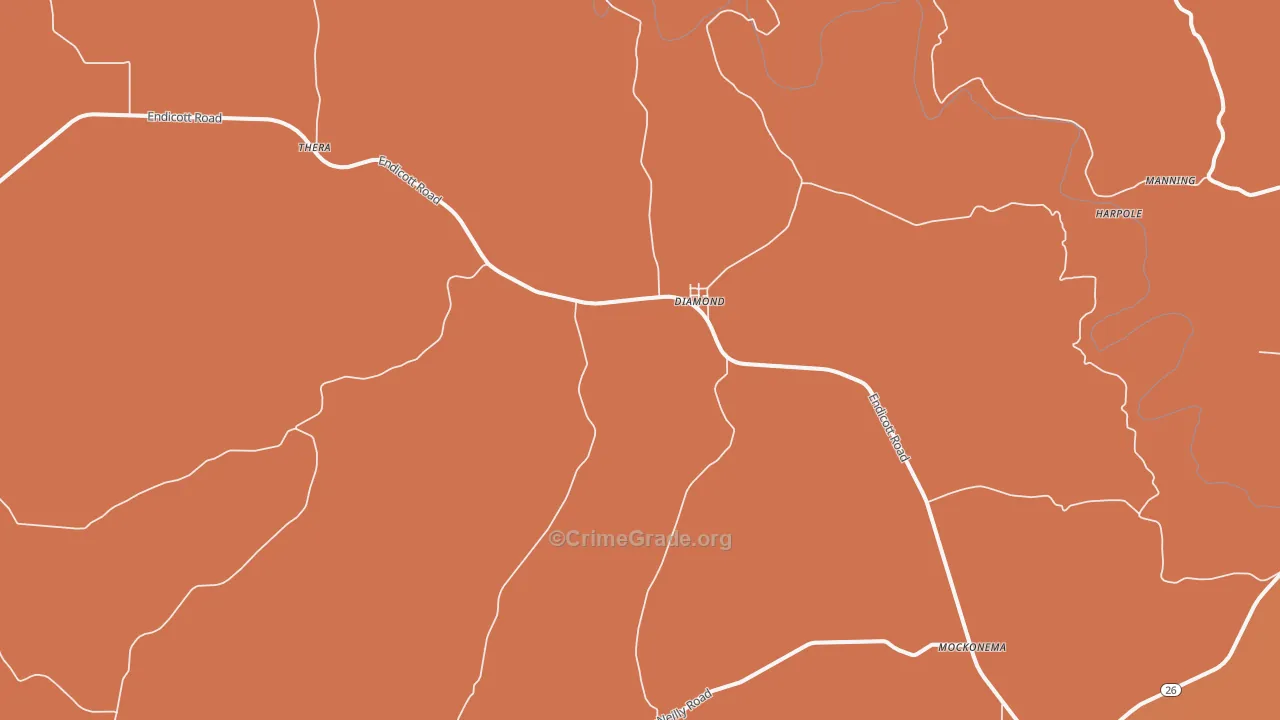 Diamond, WA Map of Theft Rates