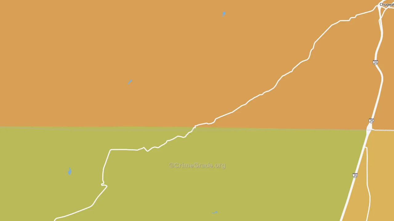 Diamond, WY Map of Theft Rates