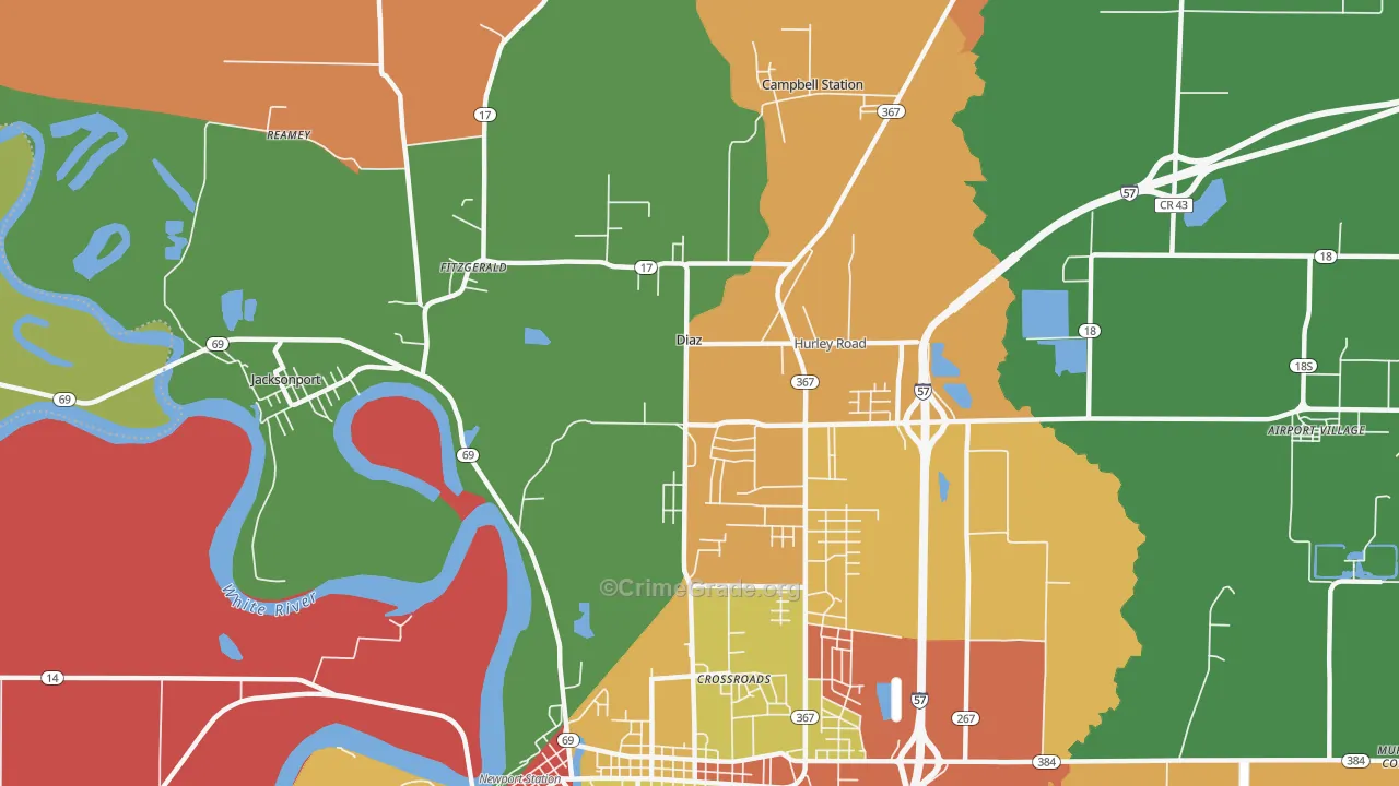 Diaz, AR Map of Theft Rates