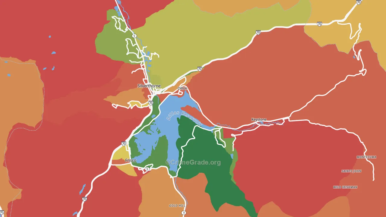 Dillon, CO Map of Theft Rates