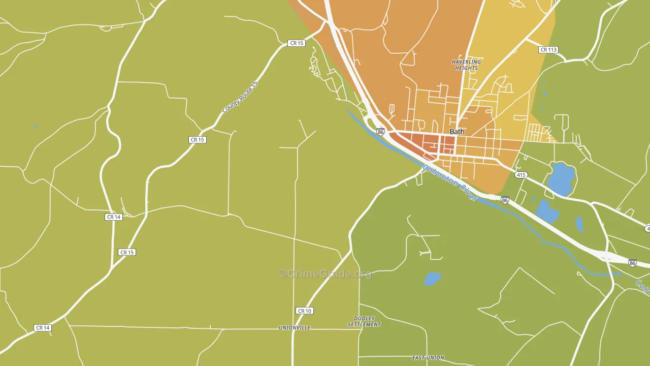 Dineharts, NY Map of Theft Rates