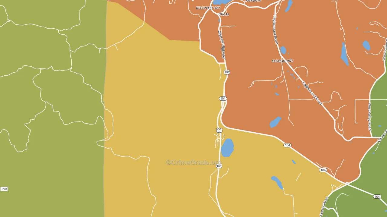 Discovery Bay, WA Map of Theft Rates