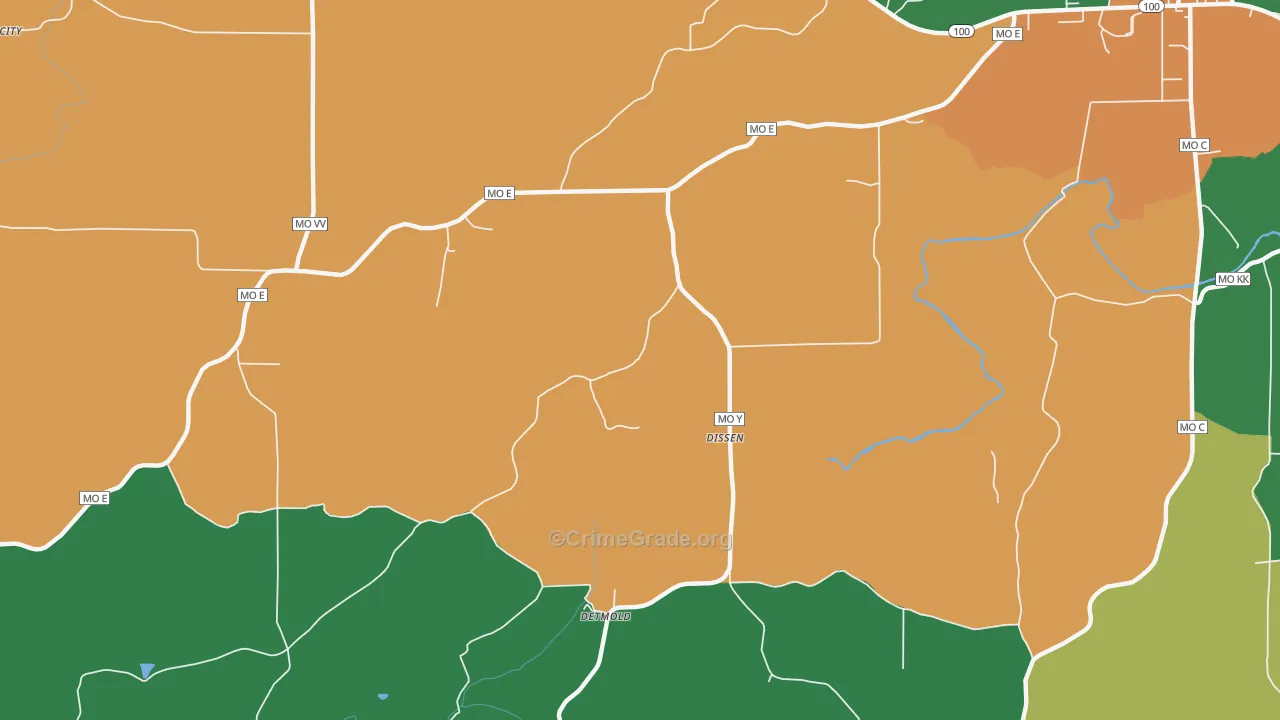 Dissen, MO Map of Theft Rates
