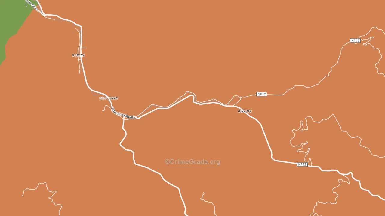 Disston, OR Map of Theft Rates