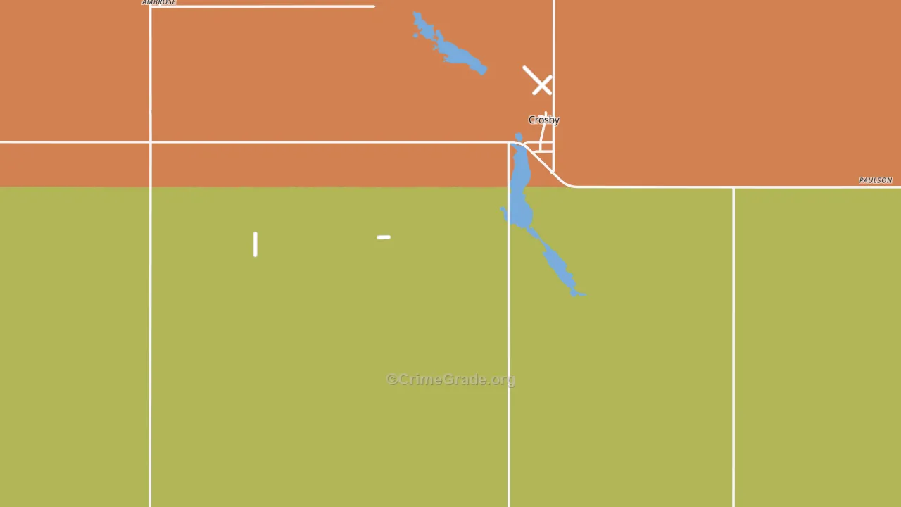 Divide County, ND Map of Theft Rates