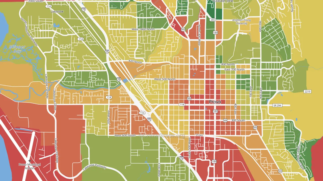 Dixon, Provo, UT Map of Theft Rates