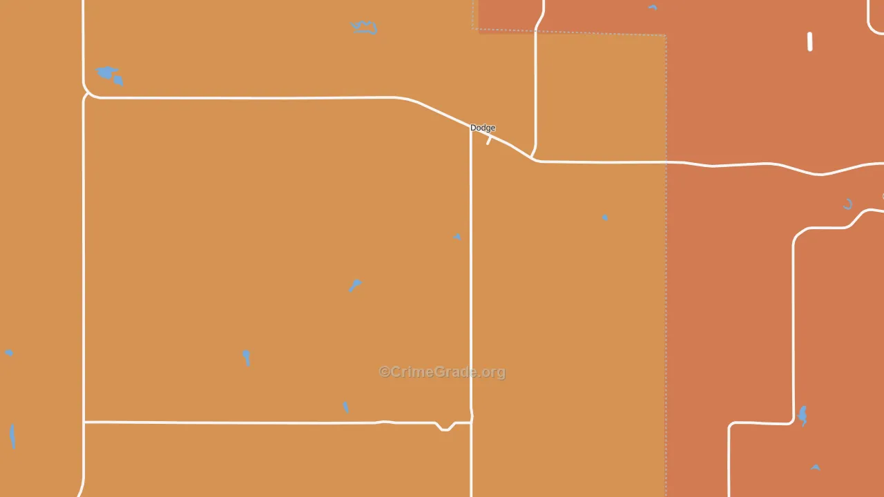 Dodge, ND Map of Theft Rates