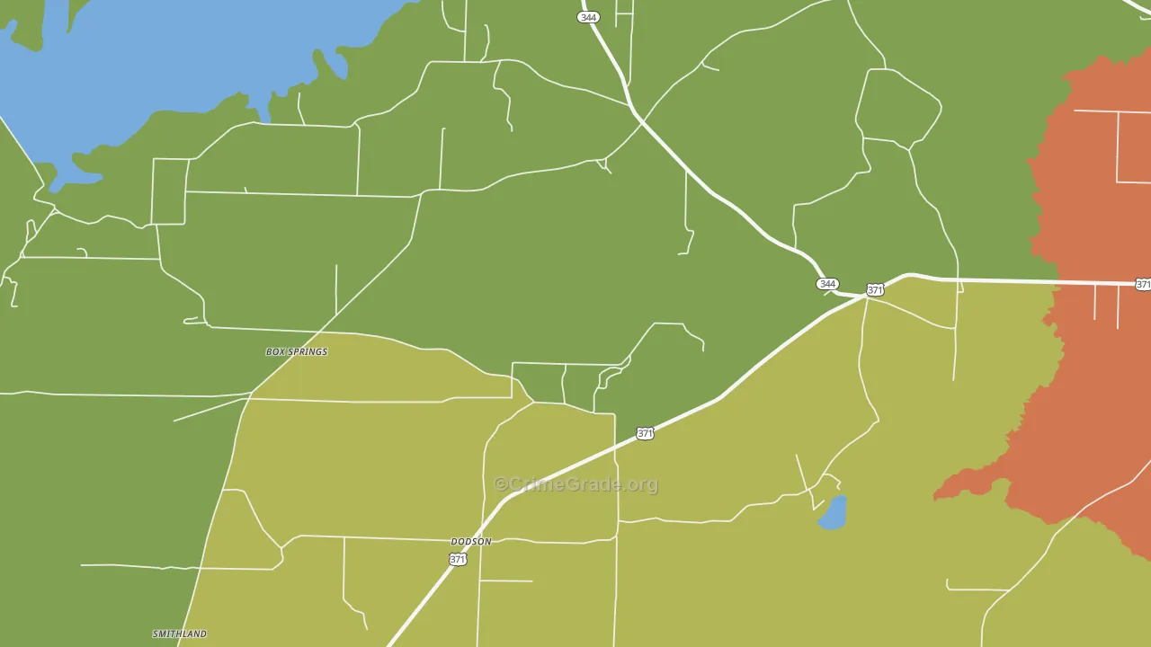 Dodson, AR Map of Theft Rates