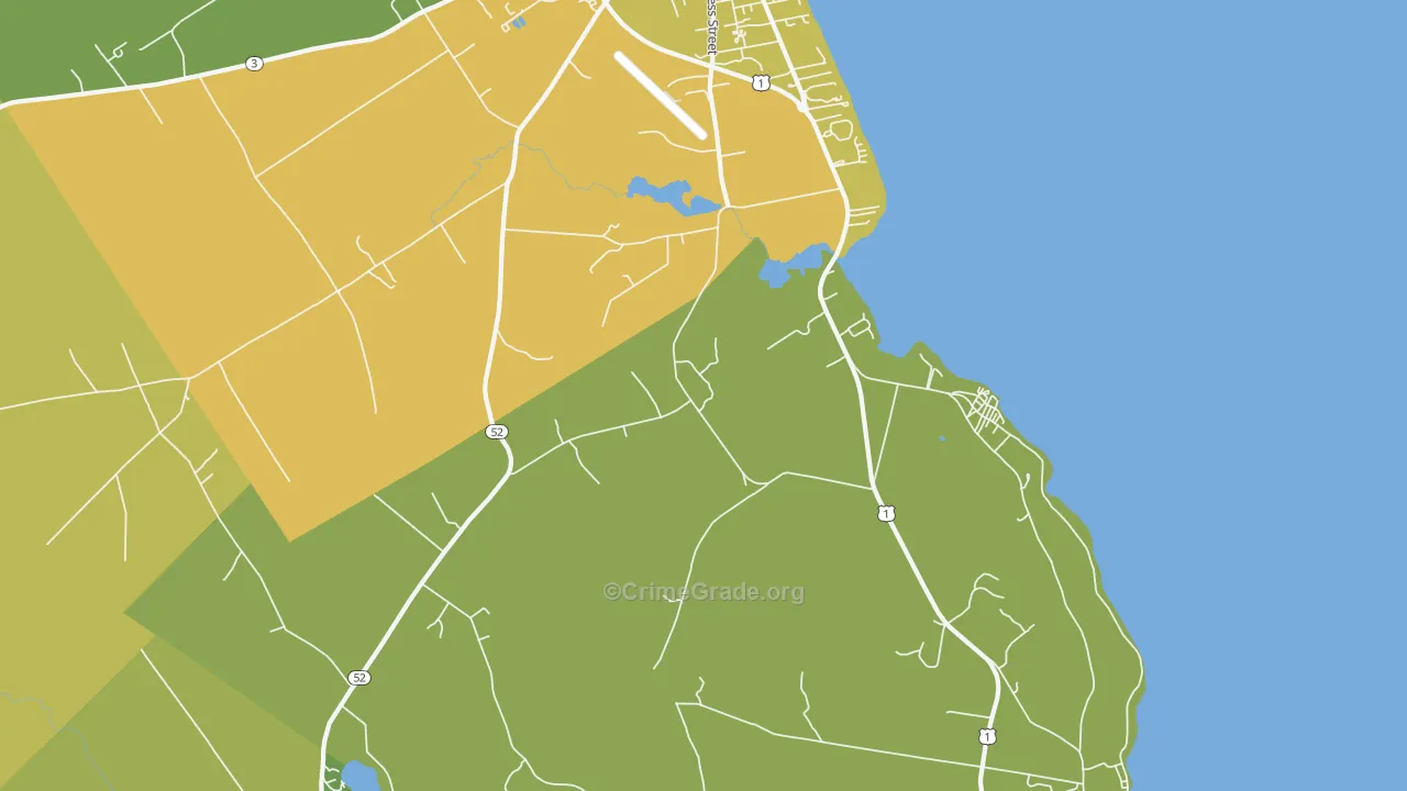 Dog Island Corner, ME Map of Theft Rates