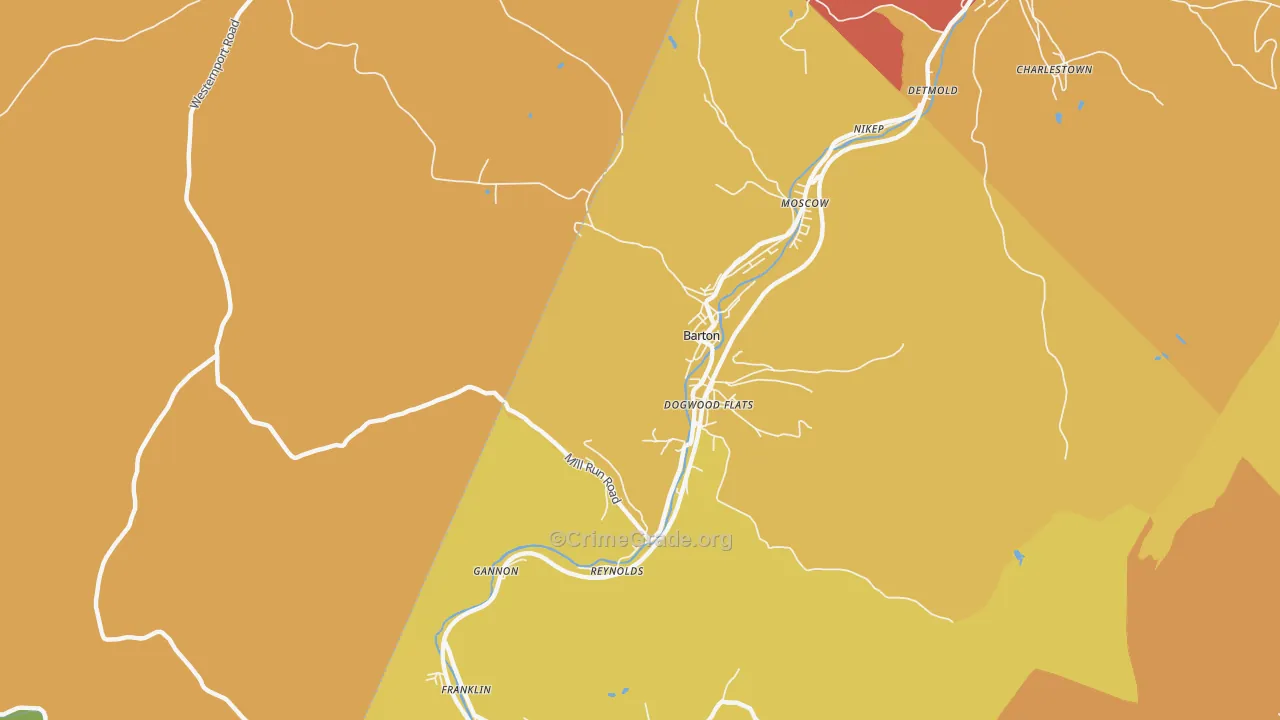 Dogwood Flats, MD Map of Theft Rates