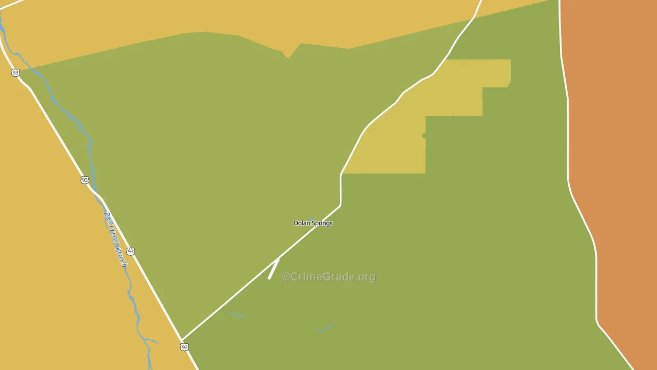 Dolan Springs, AZ Map of Theft Rates
