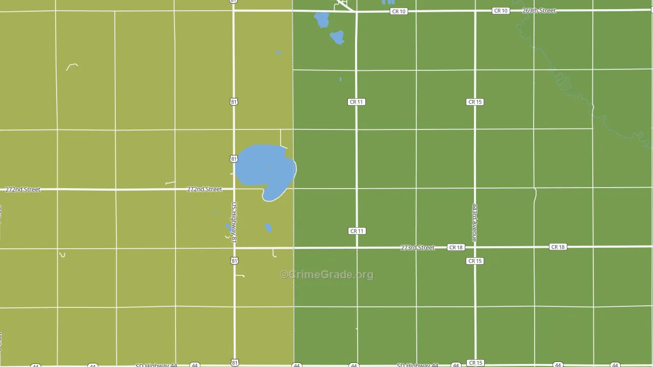 Dolton, SD Map of Theft Rates