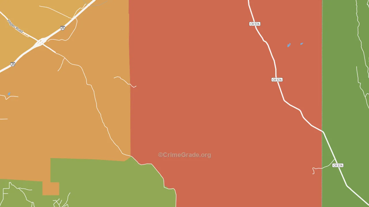 Domingo, NM Map of Theft Rates