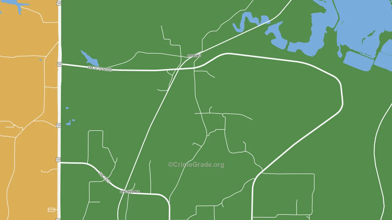 Domino, TX Map of Theft Rates