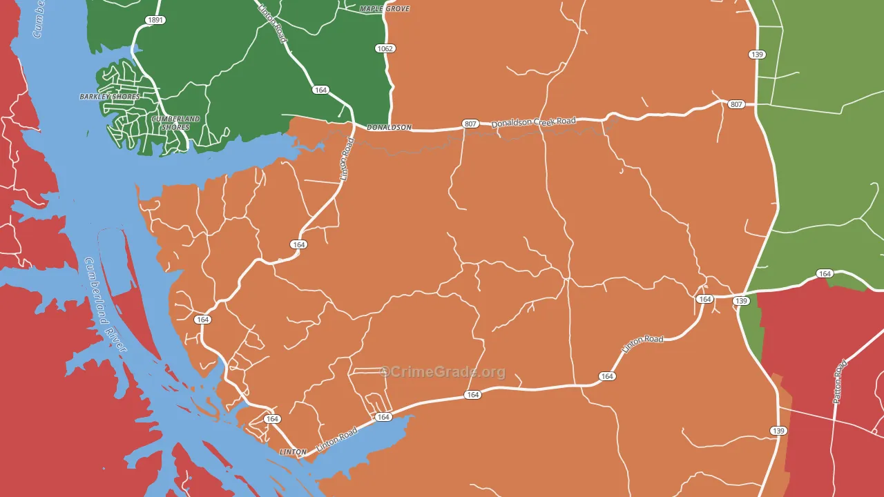 Donaldson, KY Map of Theft Rates