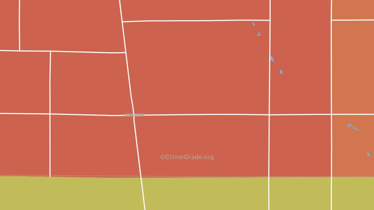 Donaldson, MN Map of Theft Rates