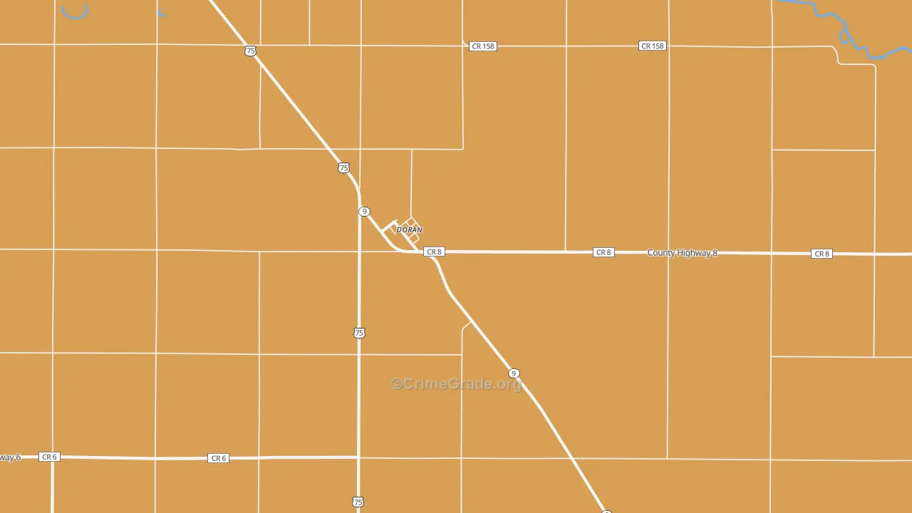 Doran, MN Map of Theft Rates