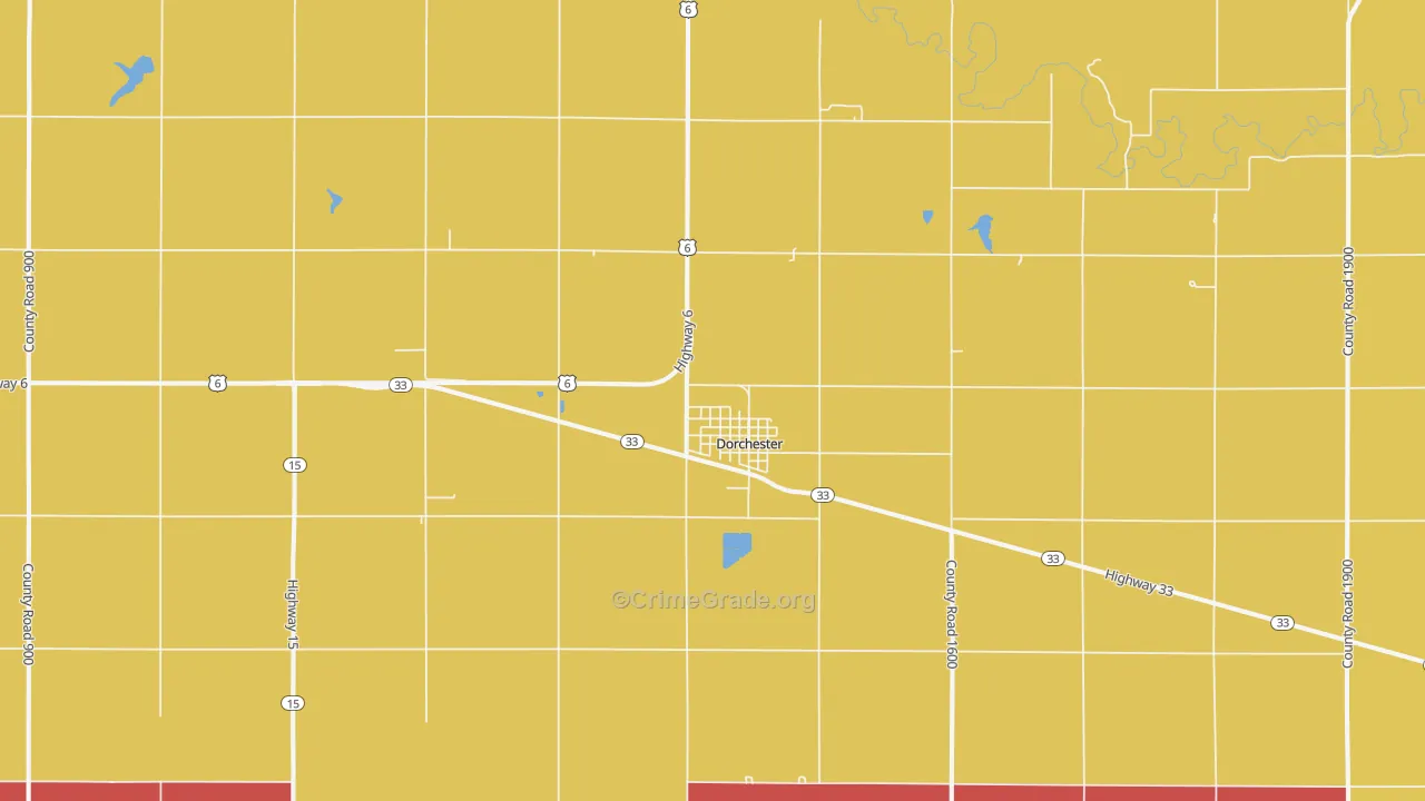 Dorchester, NE Map of Theft Rates