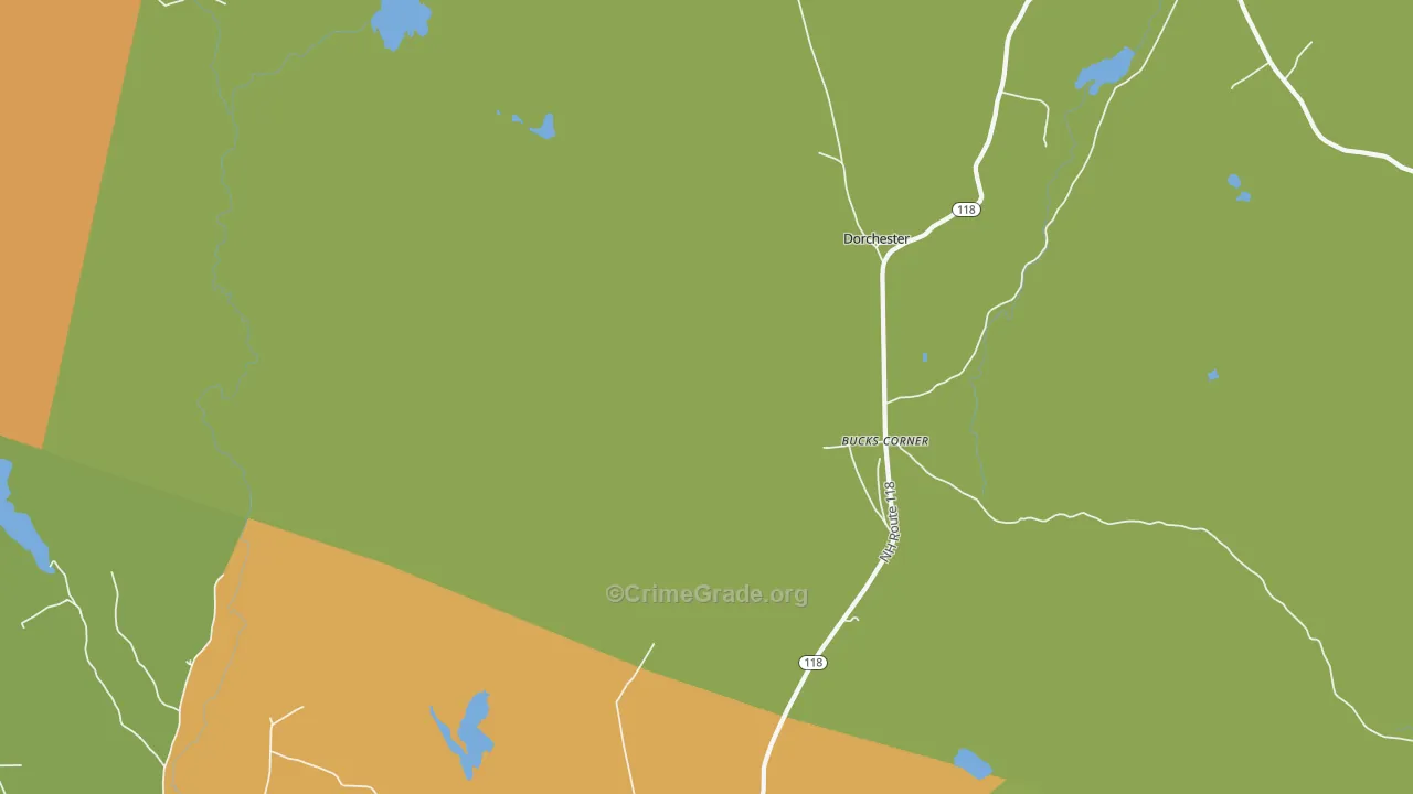 Dorchester, NH Map of Theft Rates