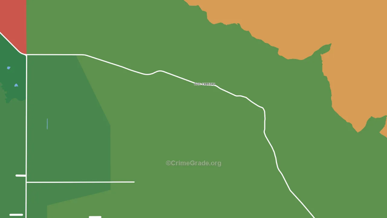 Dos Cabezas, AZ Map of Theft Rates