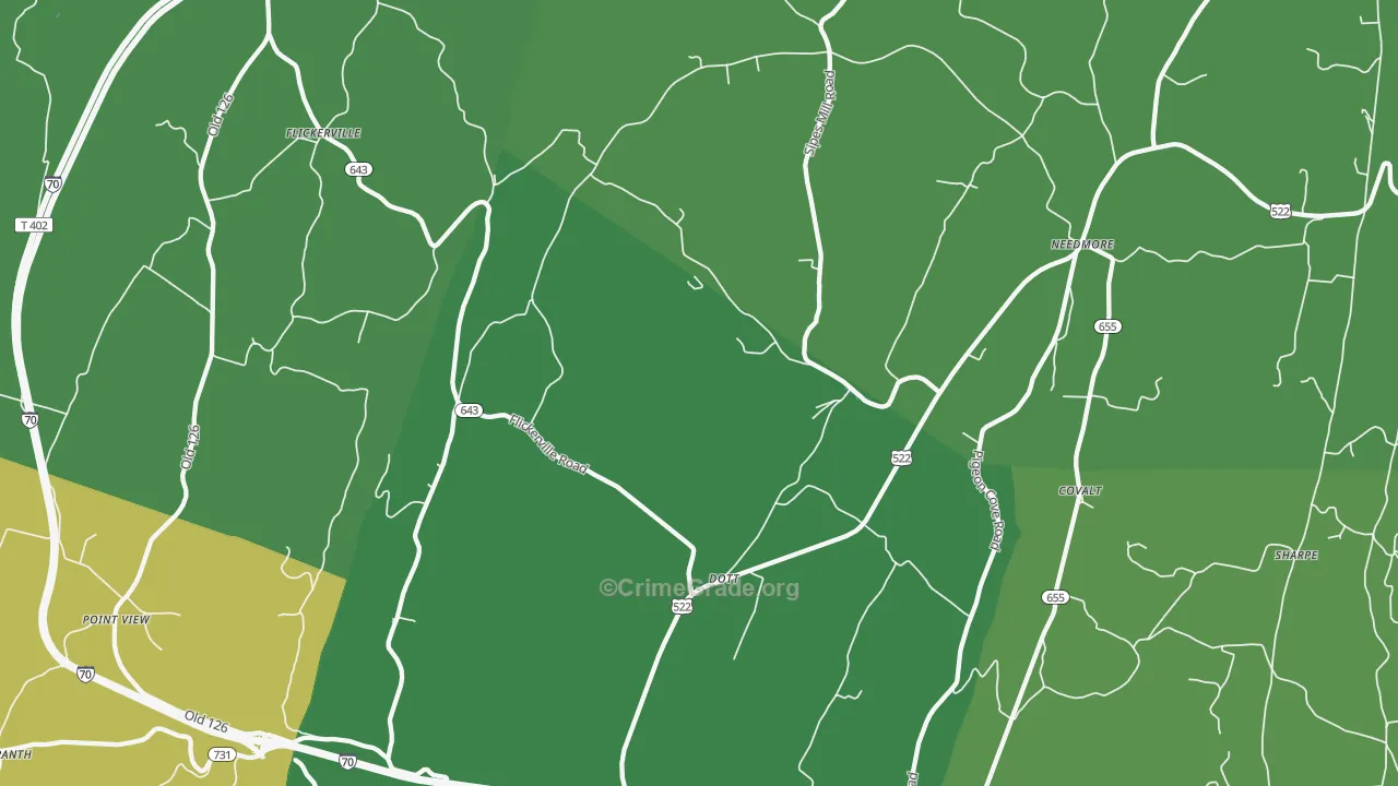Dott, PA Map of Theft Rates