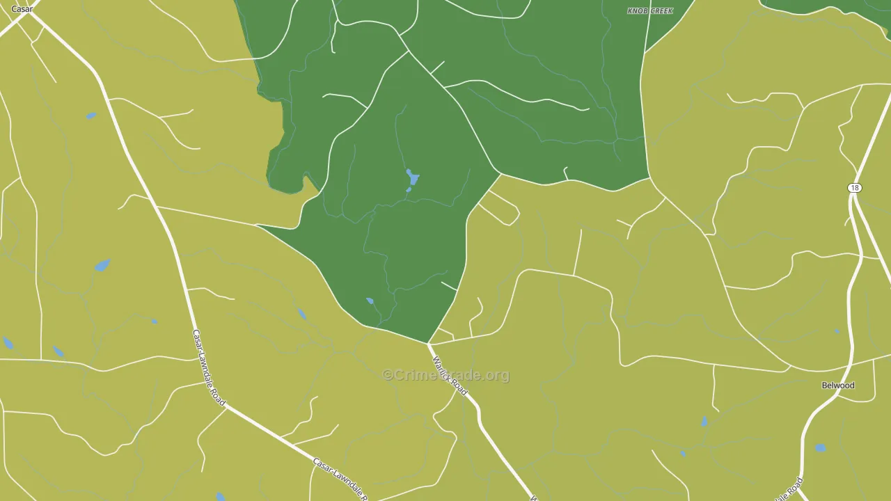 Double Shoals, NC Map of Theft Rates