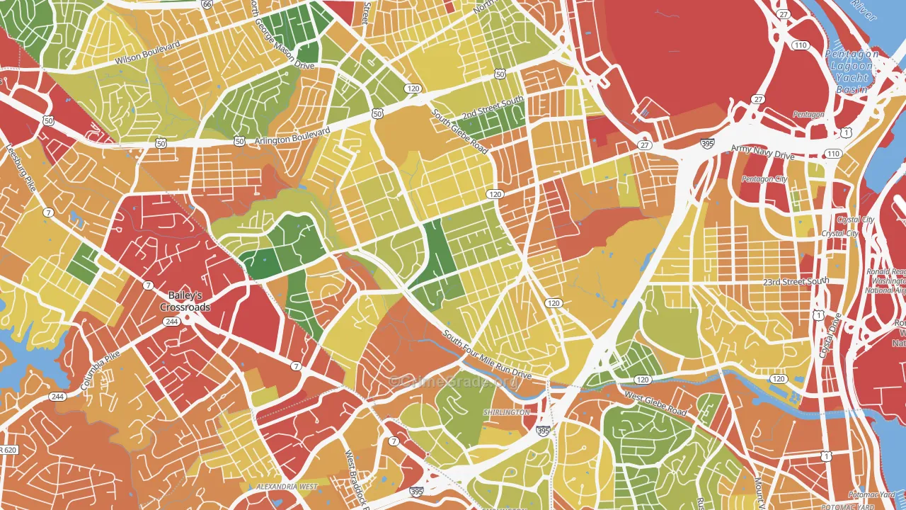 Douglas Park, Arlington, VA Map of Theft Rates