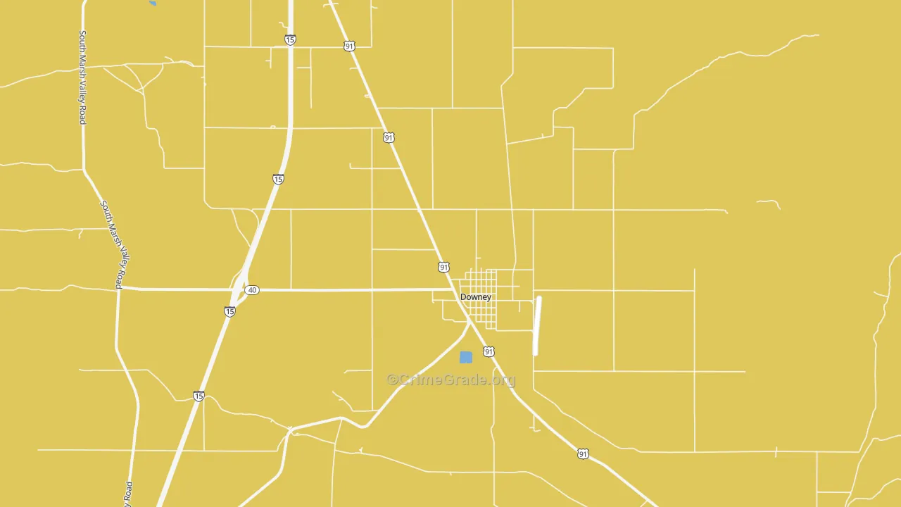 Downey, ID Map of Theft Rates
