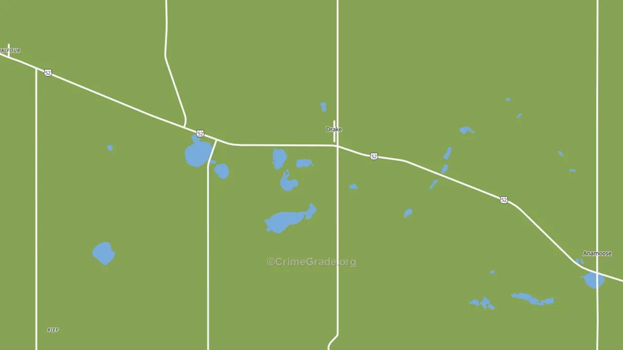 Drake, ND Map of Theft Rates
