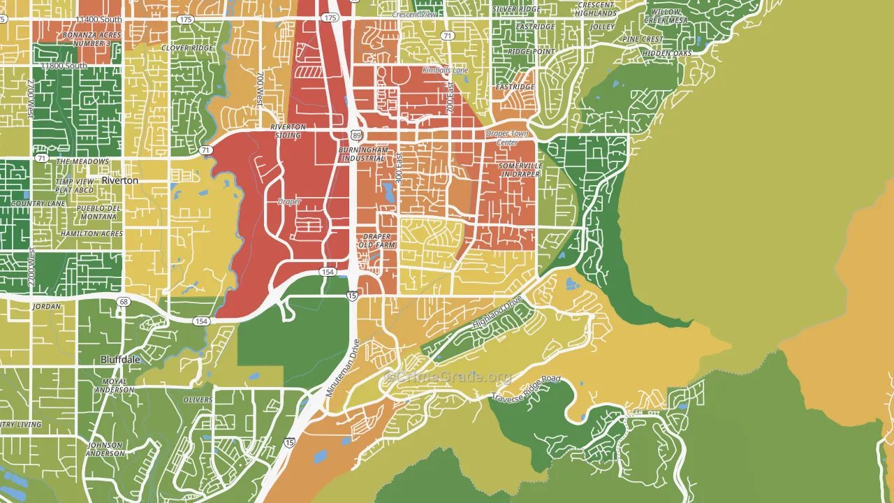 Draper, UT Map of Theft Rates