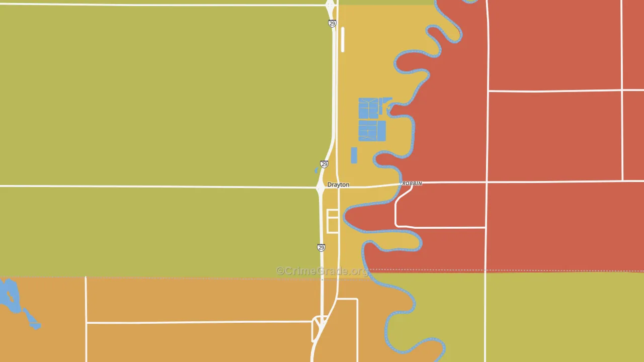 Drayton, ND Map of Theft Rates