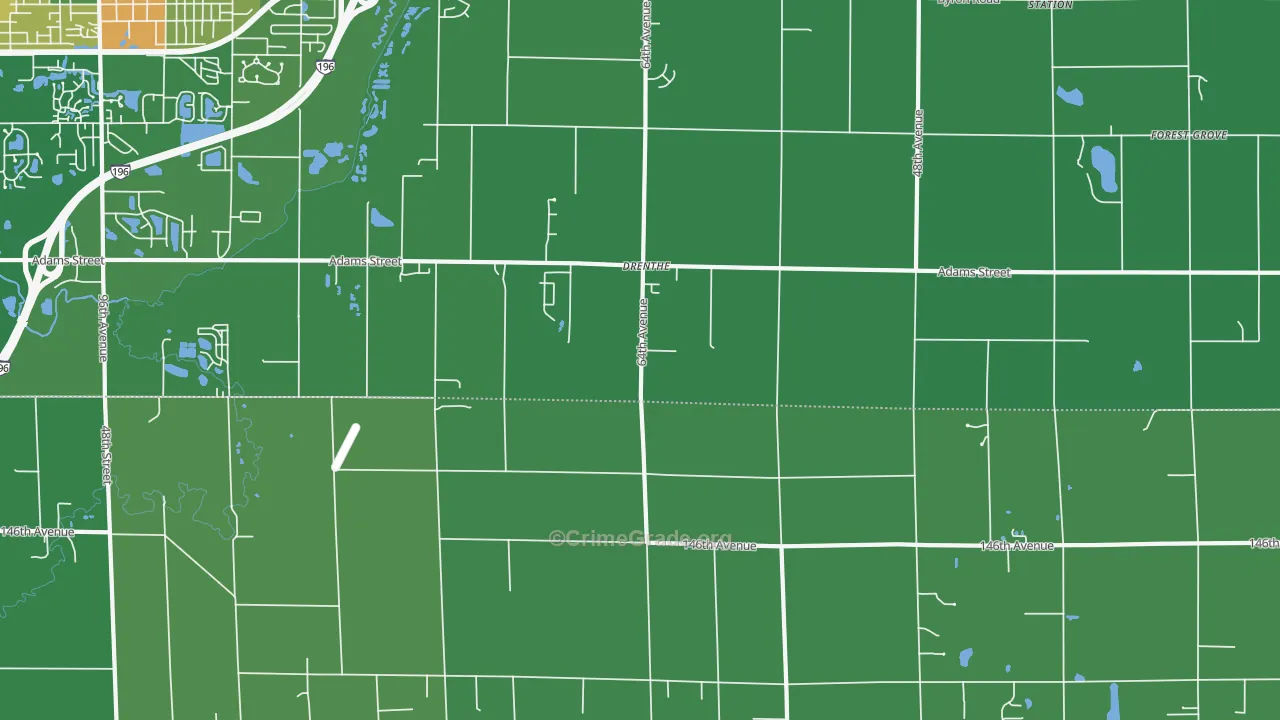 Drenthe, MI Map of Theft Rates