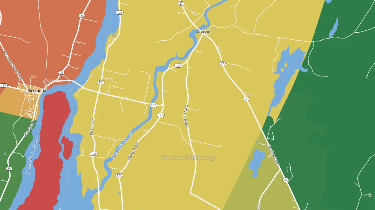 Dresden, ME Map of Theft Rates