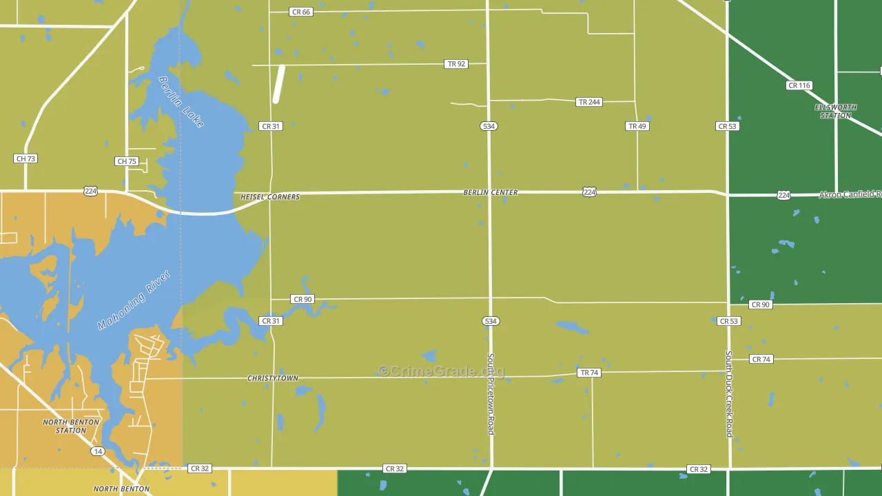 Driftwood, OH Map of Theft Rates