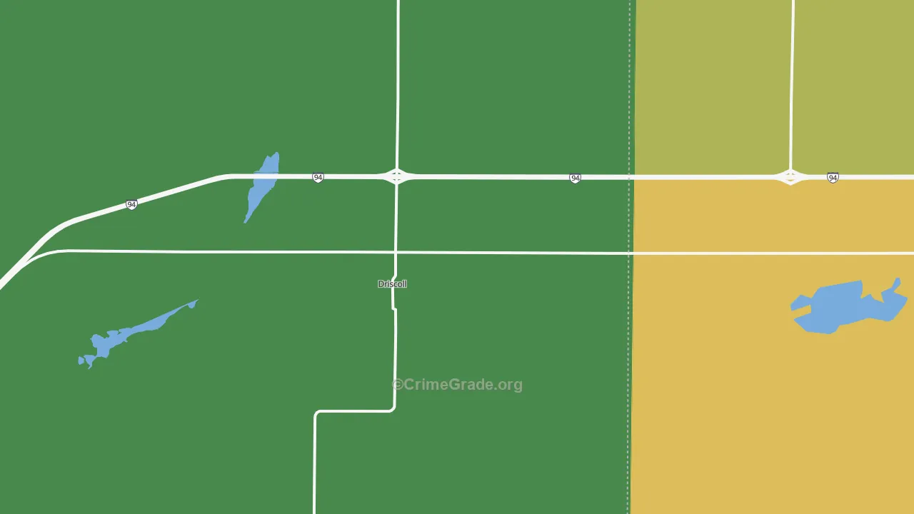 Driscoll, ND Map of Theft Rates