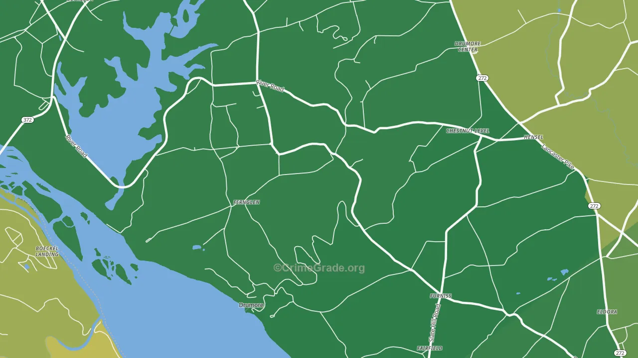 Drumore, PA Map of Theft Rates