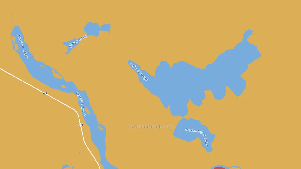 Dry Creek, AK Map of Theft Rates