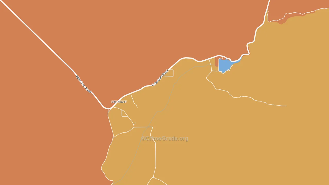 Dry Valley, NV Map of Theft Rates