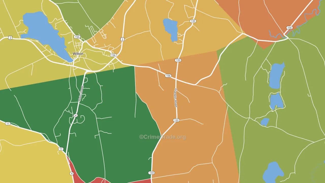 Dryden, ME Map of Theft Rates