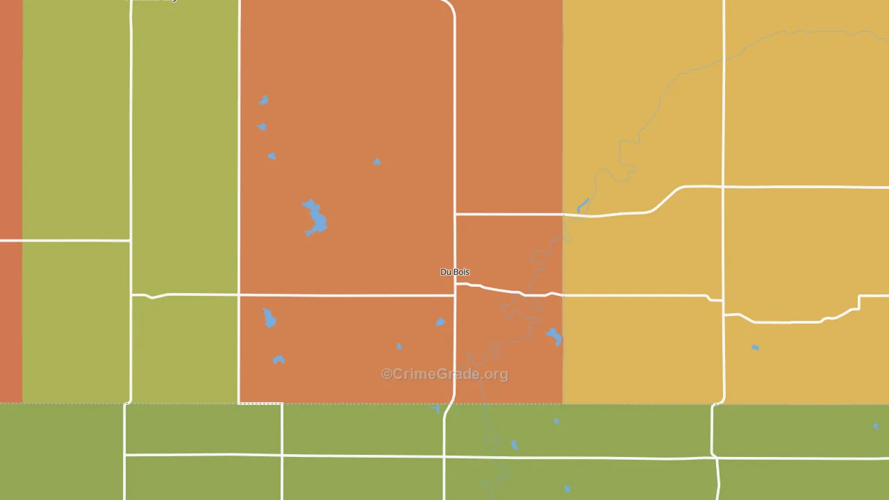 Du Bois, NE Map of Theft Rates