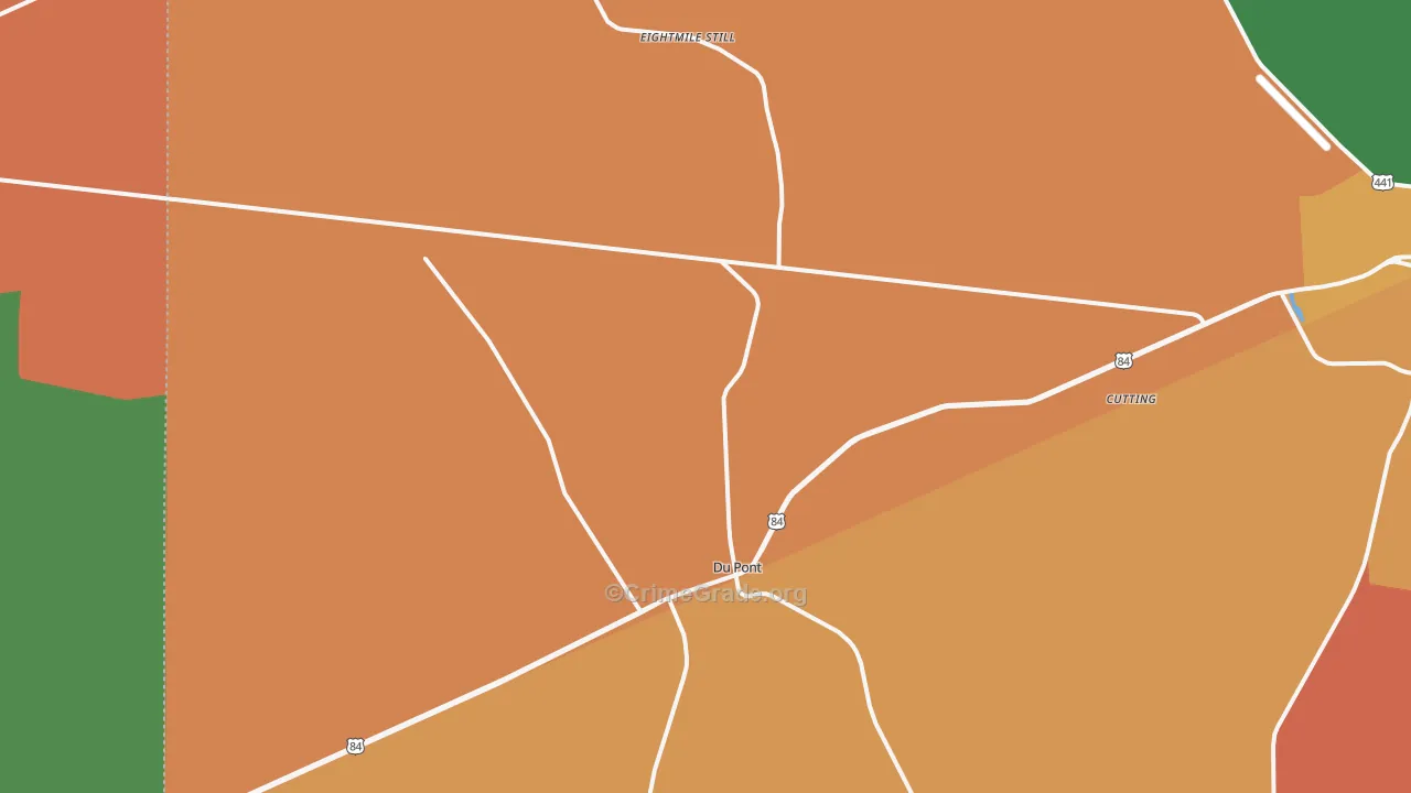 Du Pont, GA Map of Theft Rates