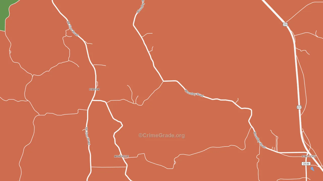 Dublin, AL Map of Theft Rates