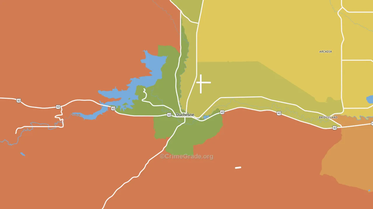 Duchesne, UT Map of Theft Rates