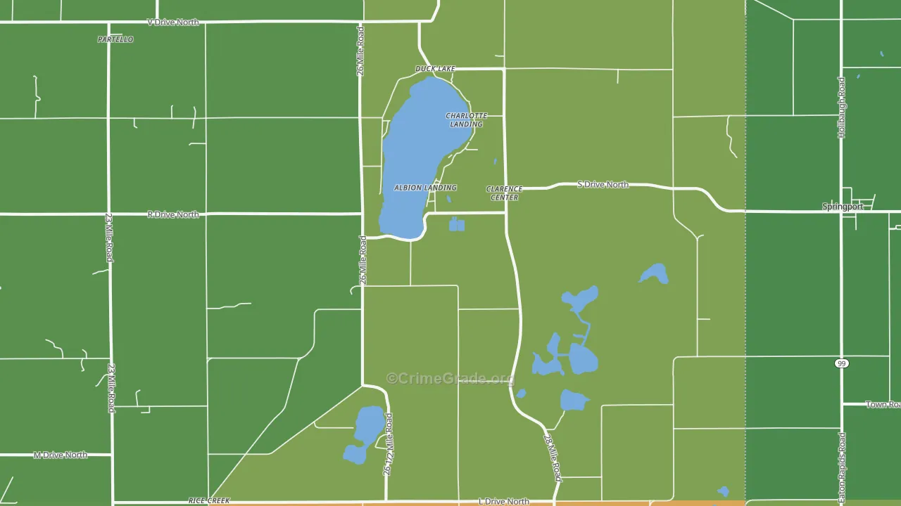 Duck Lake, MI Map of Theft Rates