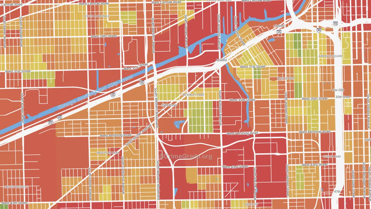 Ducktown, Chicago, IL Map of Theft Rates