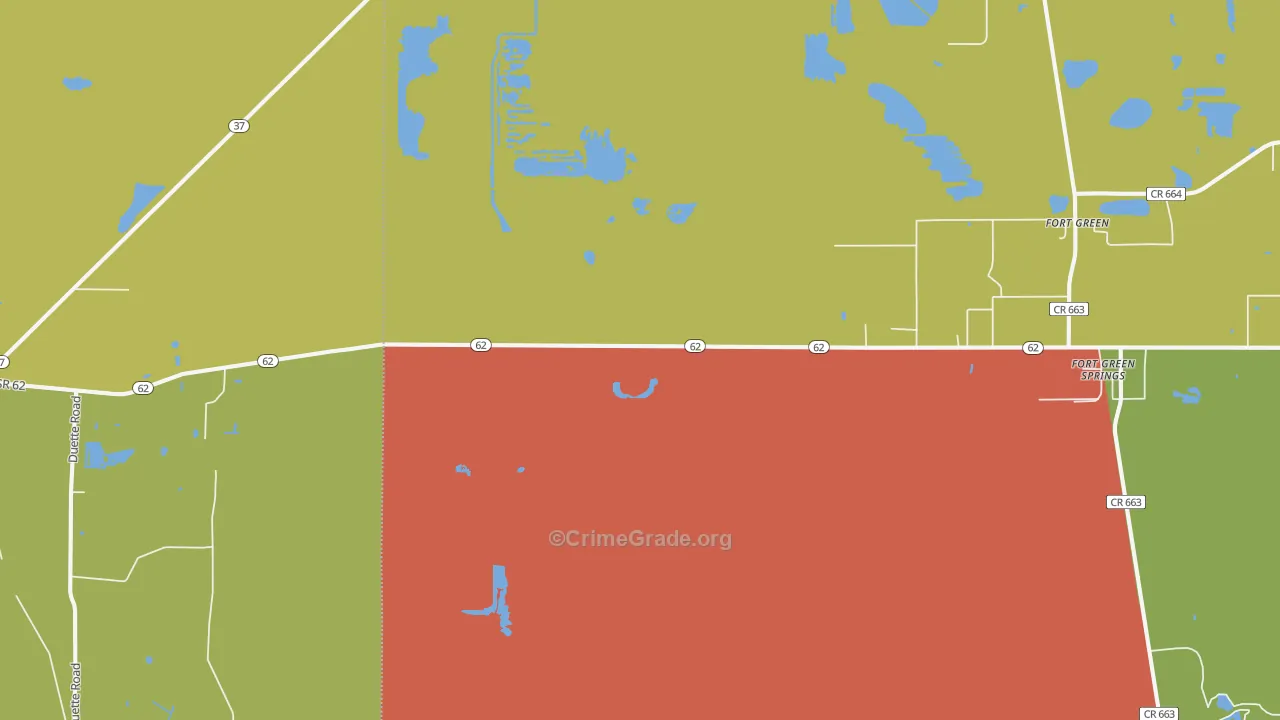Duette, FL Map of Theft Rates
